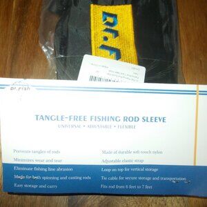 Dr. Fish Fishing Rod Sleeve Sock 100% Nylon 6'-7' Rods BRAND NEW